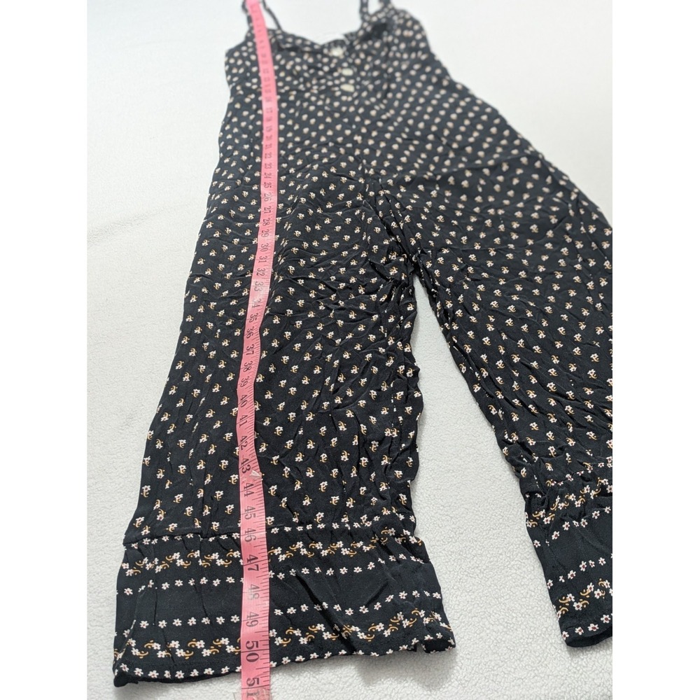 Anthropologie Women's Black Floral Size 4 Romper One-Piece FAITHFULL THE BRAND - Picture 11 of 13